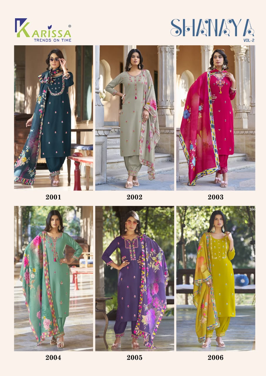 Shanaya Vol 2 By Karissa Rayon Kurti With Bottom Dupatta Wholesale Online